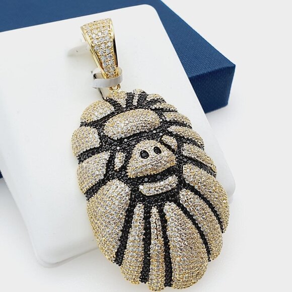 "14K Gold Plated Cubic Zircon Pendant, INUS1BR226 - Picture 3 of 9